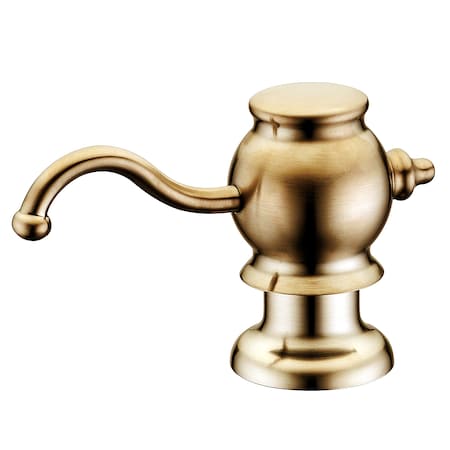 Whitehaus Solid Brass Soap/Lotion Dispenser, Antique Brass WHSD030-AB